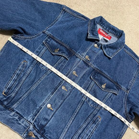 Vintage Wrangler Hero Denim Trucker Jacket Large - Picture 6 of 7